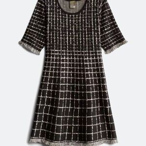 Fringe Hem Knit Dress